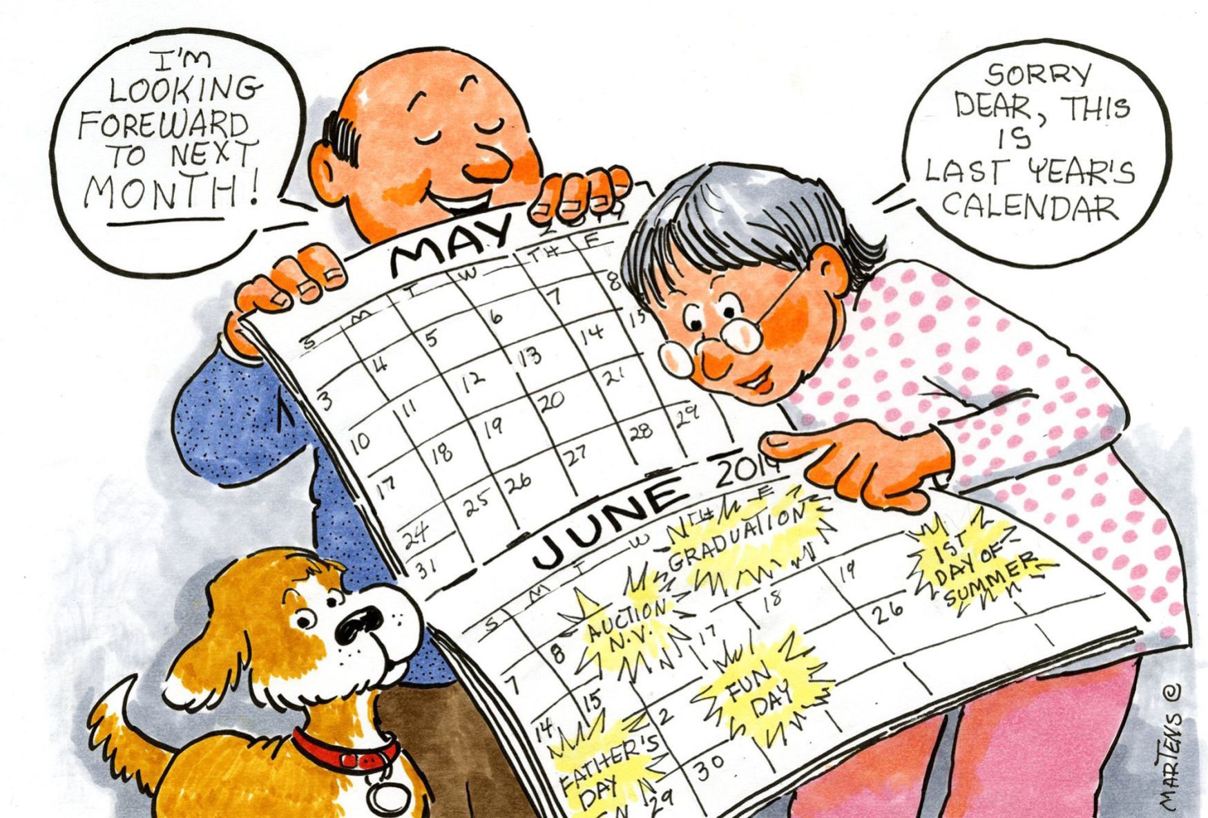 Cartoon comment by Joan Martens
